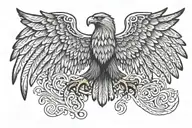 German eagle wings tattoo design idea