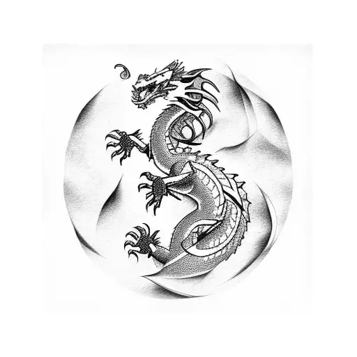 dragon cute tattoo design idea