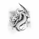dragon cute tattoo design idea