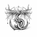 dragon cute tattoo design idea