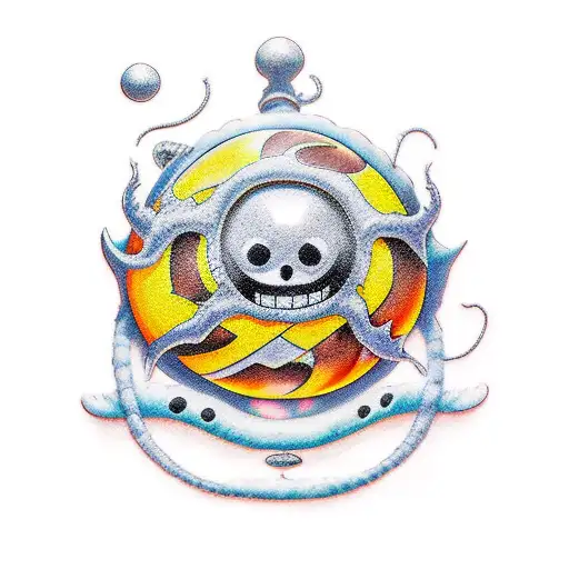 one piece and dragon ball  tattoo design idea