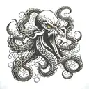 scary dark kraken tattoo design idea