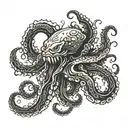 scary dark kraken tattoo design idea