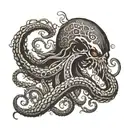 scary dark kraken tattoo design idea