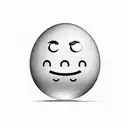  hard boiled egg with smiley face in the yolk tattoo design idea