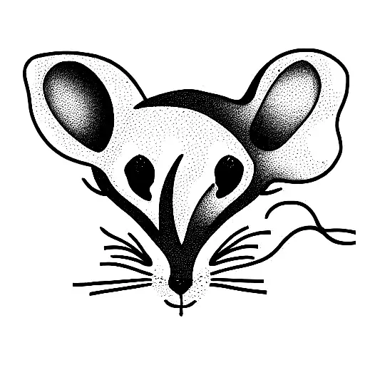 rat crochet tattoo design idea