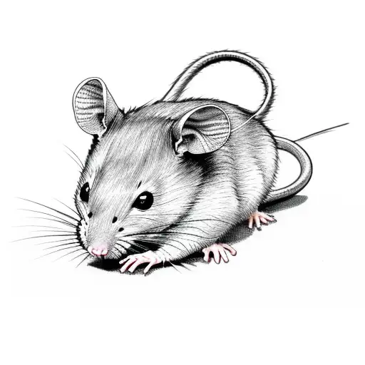 rat crochet tattoo design idea