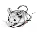 rat crochet tattoo design idea