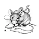 rat crochet tattoo design idea