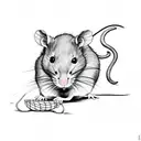 rat crochet tattoo design idea