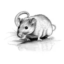 rat crochet tattoo design idea