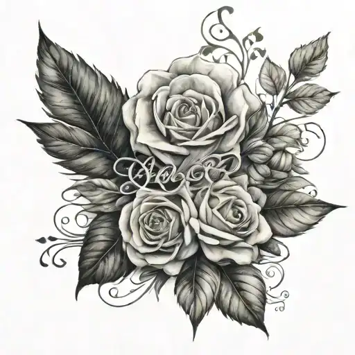 wedding date July 1 2023 tattoo design idea