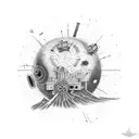 Physics, atomic bomb,  tattoo design idea