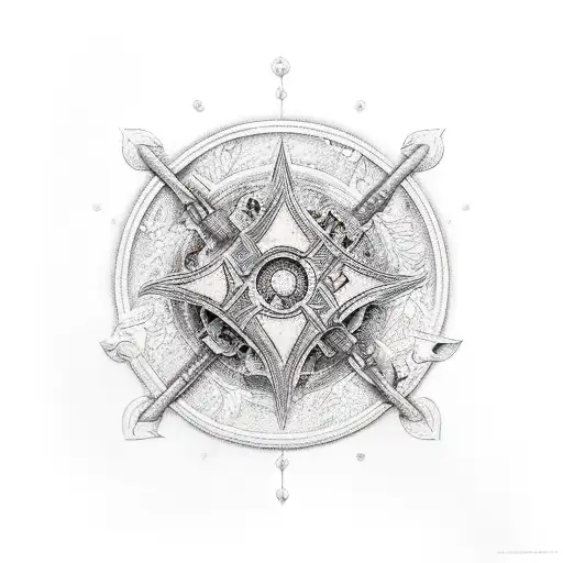 city of  Atlantis tattoo design idea