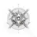 city of  Atlantis tattoo design idea