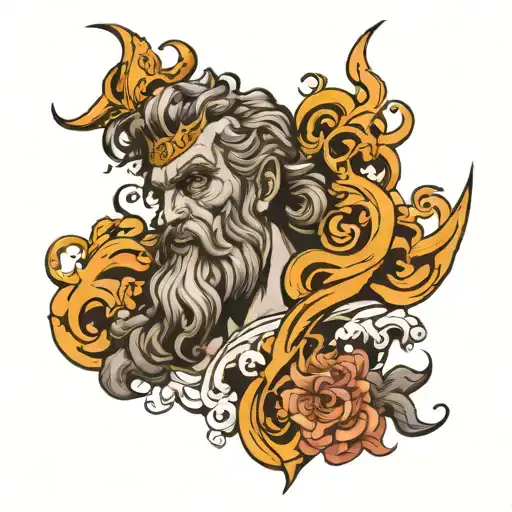 zeus poseido hades Greek god tattoo design idea