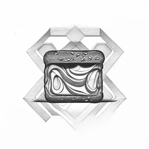 bread, lemniscata, nutella tattoo design idea