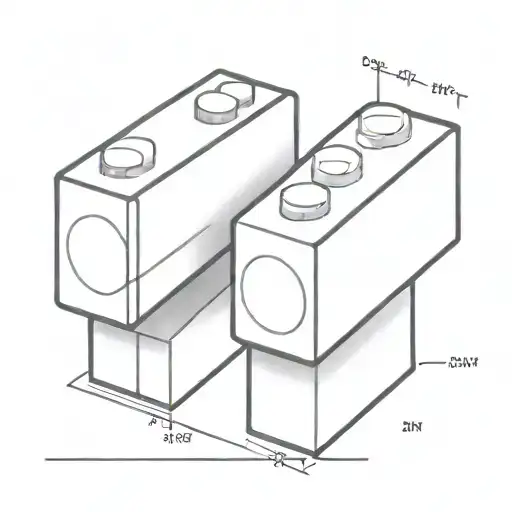 two lego bricks each with coordinates in them representing tattoo design idea