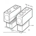 two lego bricks each with coordinates in them representing tattoo design idea