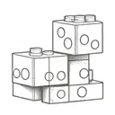 two lego bricks each with coordinates in them representing tattoo design idea