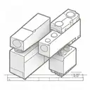 two lego bricks each with coordinates in them representing tattoo design idea