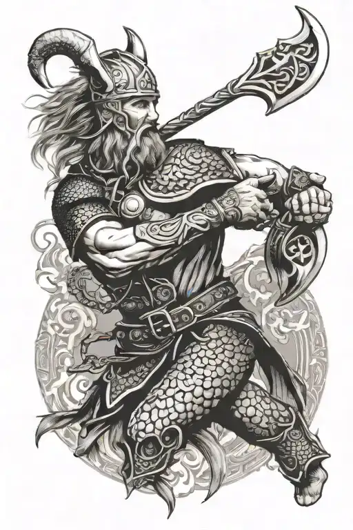 drakkar viking tattoo design idea