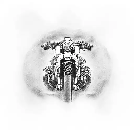 free  motorbike tattoo design idea