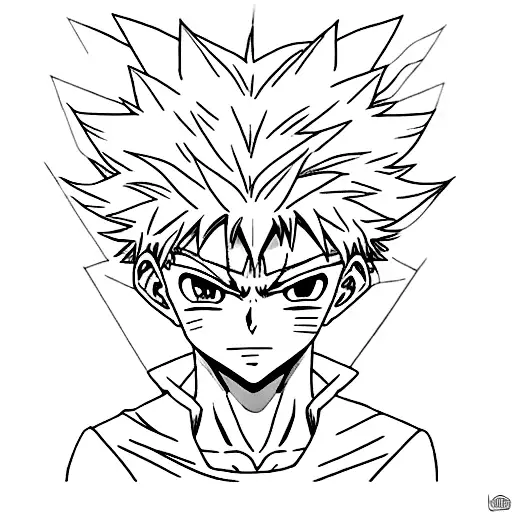 hunterxhunter gon rage fineline tattoo design idea