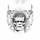 Frankenstein  tattoo design idea