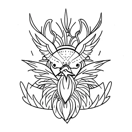 nordic raven tattoo design idea