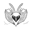 nordic raven tattoo design idea
