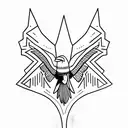 nordic raven tattoo design idea