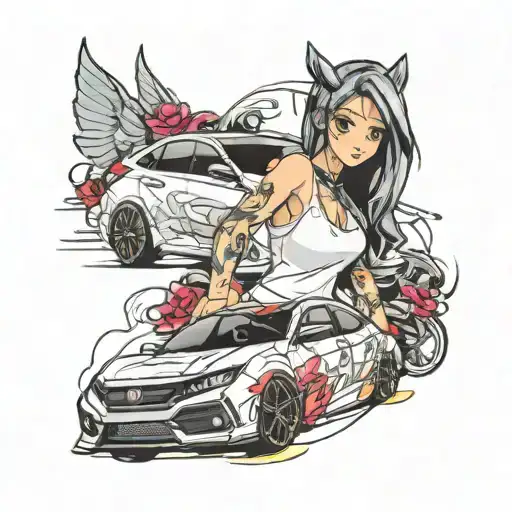 Honda civic tattoo design idea