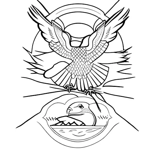 Egyptian Eagle, Islands Turtle, Fighting Kiwi tattoo design idea