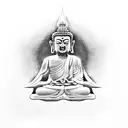 seated Buddha tattoo design idea