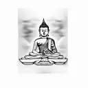 seated Buddha tattoo design idea