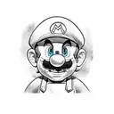super mario tattoo design idea