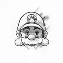 super mario tattoo design idea