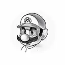 super mario tattoo design idea