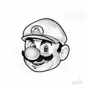 super mario tattoo design idea