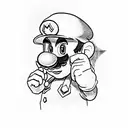 super mario tattoo design idea