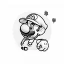 super mario tattoo design idea