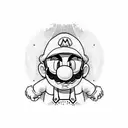 super mario tattoo design idea