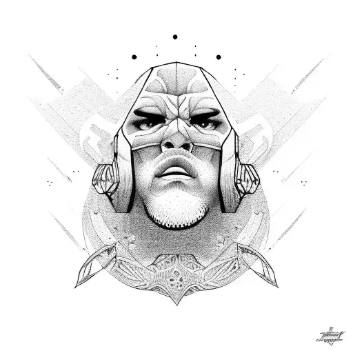 professional wrestler tattoo design idea