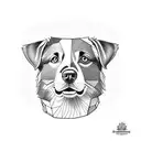 australian shepherd tattoo design idea