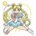 sailor moon tattoo design idea