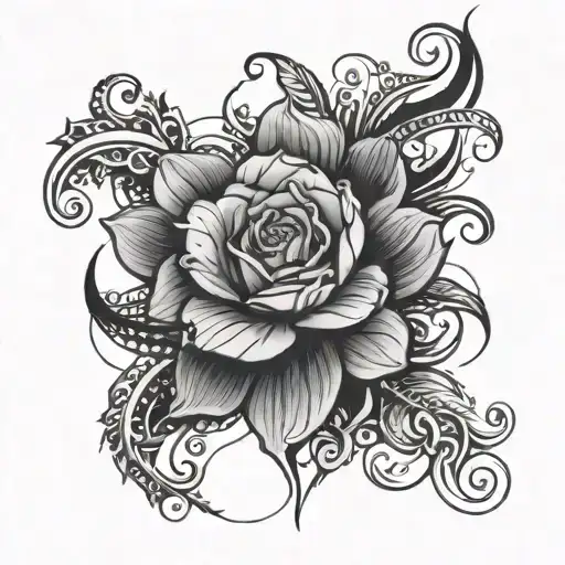 thick and thin line tattoo tattoo design idea