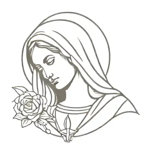 virgin mary tattoo design idea