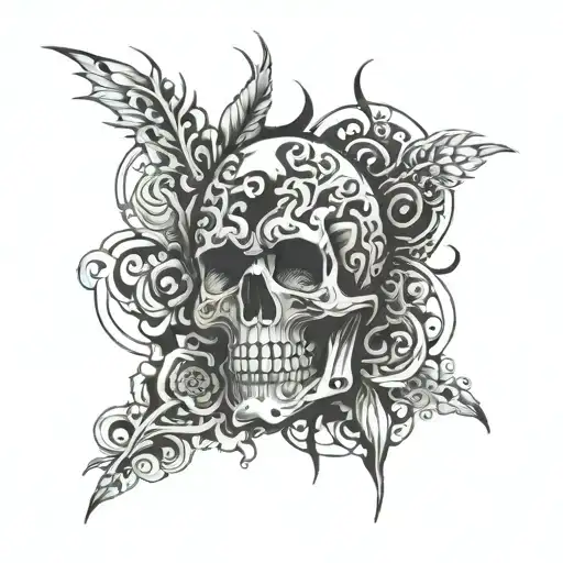 crazy life tattoo design idea