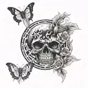 crazy life tattoo design idea